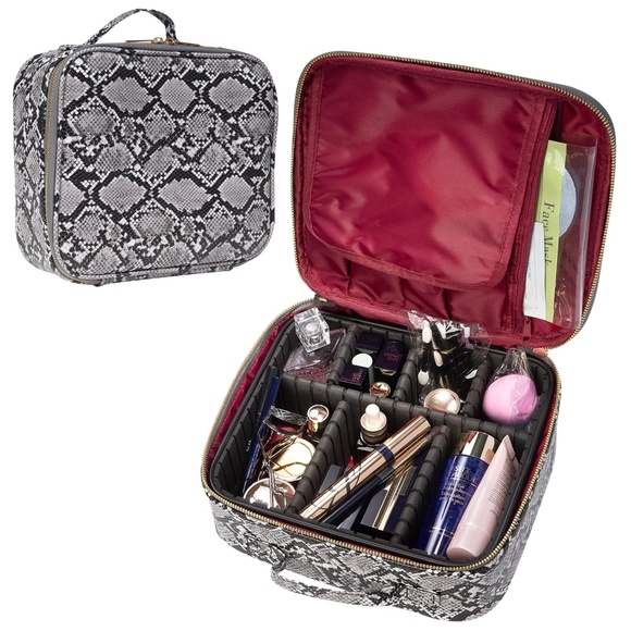 Professional Cosmetic Case - Snakeskin Makeup Case - Picture 1 of 4